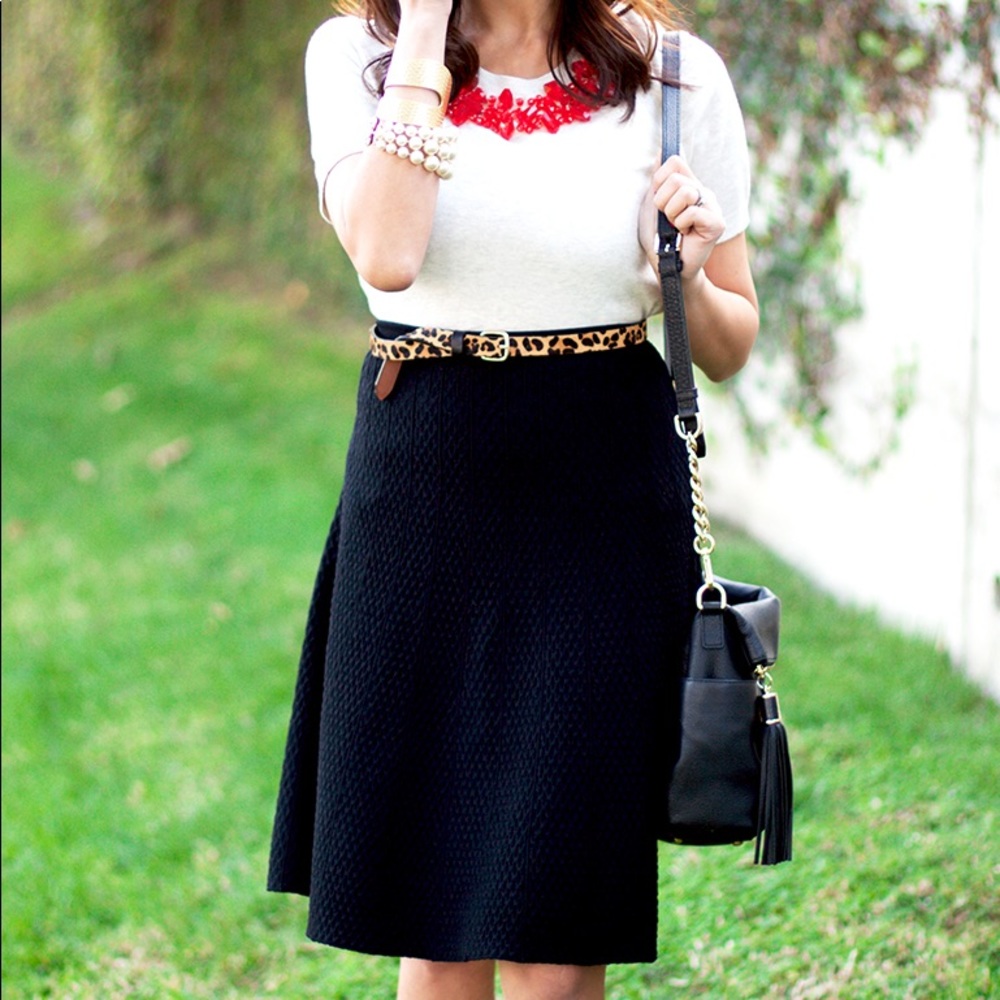 CAbi Amelie Skirt #214 Black A-Line NWT S